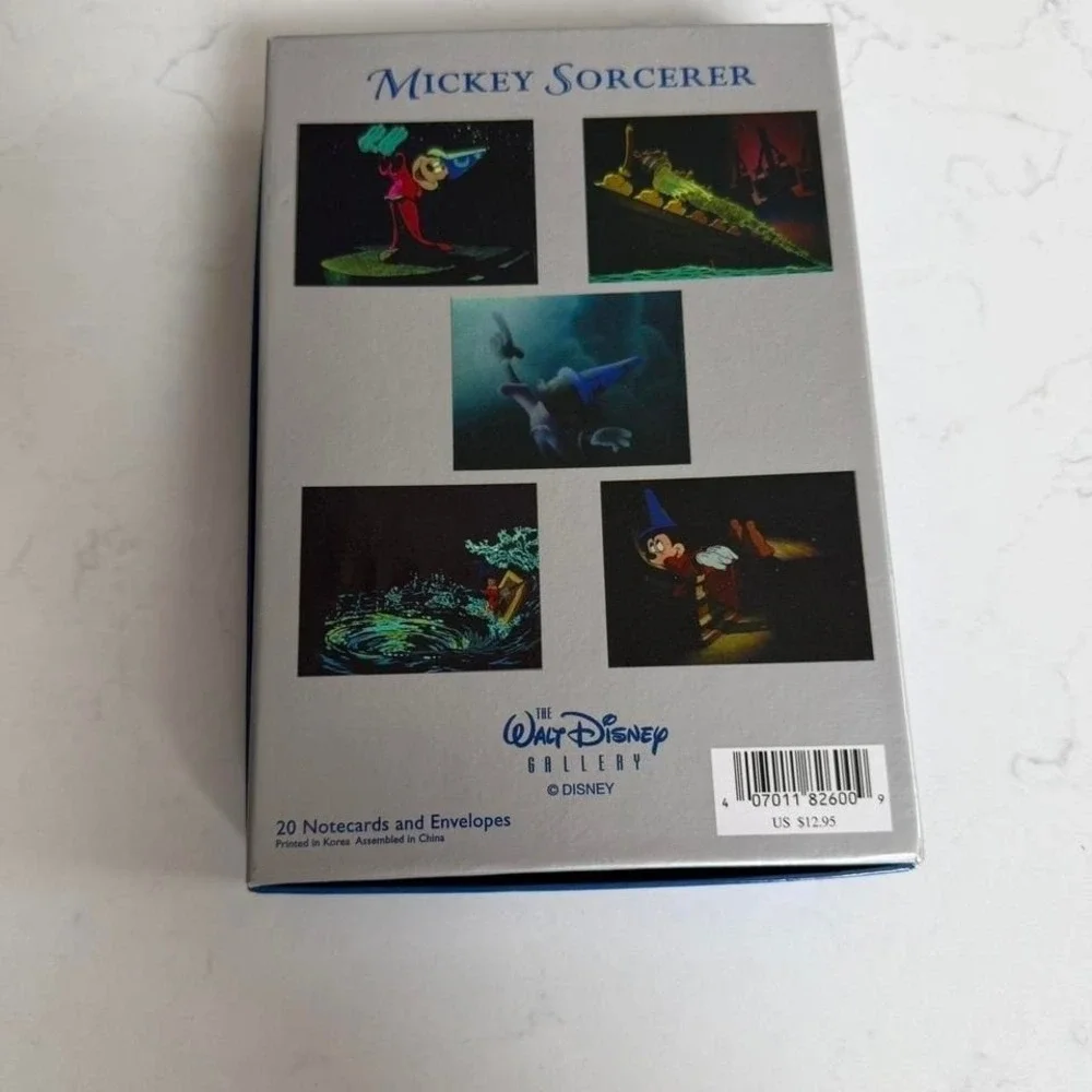 Vintage Walt Disney Gallery Sorcerer Mickey Fantasia Boxed Notecard Set 20